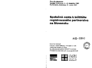 Spoločná cesta k inštitútu registrovaného partnerstva na Slovensku