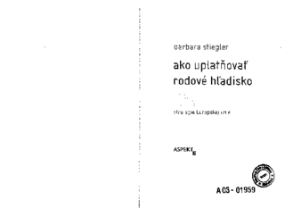 Ako uplatňovat' rodové hl'adisko