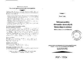 Súčasná podoba slovensko-nemeckých bilaterálnych vzt'ahov