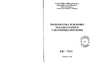 Problematika dlhodobej nezamestnanosti v Slovenskej republike