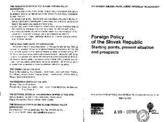 Foreign policy of the Slovak Republic