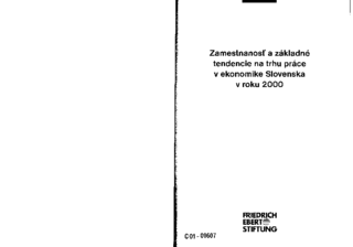 Zamestnanost' a základné tendencie na trhu práce v ekonomike Slovenska v roku 2000