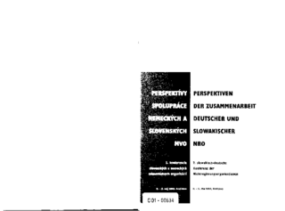 Perspektívy spolupráce nemeckých a slovenských MVO