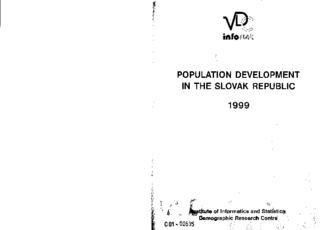 Population development in the Slovak Republic 1999